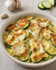 Gratin de courgettes au chèvre, photographie du plat